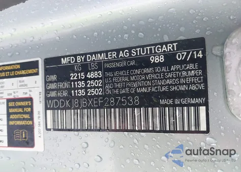 2014 Mercedes-Benz E 350 4Matic z USA, uszkodzony, nr VIN WDDKJ8JBXEF287538